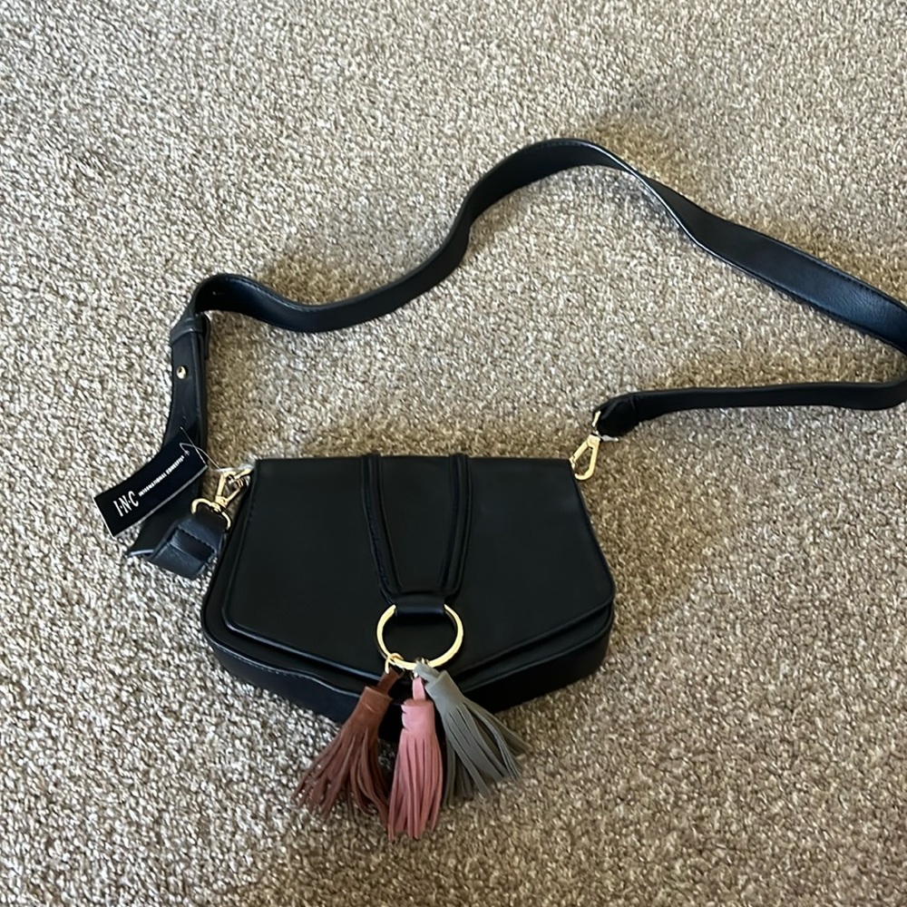 NWOT Inc Black Megann Geo Crossbody